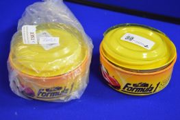 2x Tubs of Formula One Carnauba Car Wax