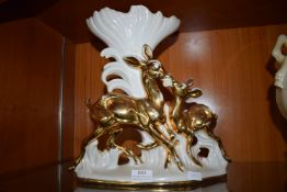 Pottery & Gilt Bambi Vase