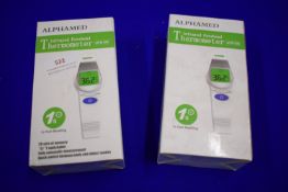 2x Alphamed Infrared Forehead Thermometers