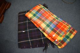 2x Tartan Blankets