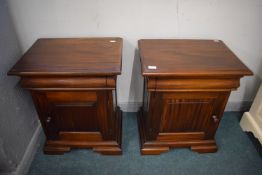 2x Barker & Stonehouse Darkwood Bedside Tables
