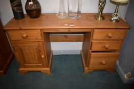 Pine Dressing Table with Drawers and Cupboard