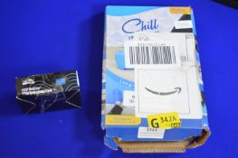 Pair of Chill Cooling Slippers and an Ice Blast Thermometer