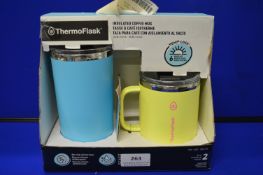 *Thermo Flask Insulated Coffee Mug 2pk