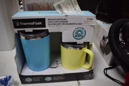 2x Thermo Flask Insulated Coffee Mugs