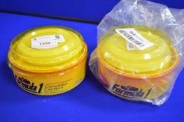 2x Tubs of Formula One Carnauba Car Wax