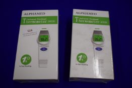 2x Alphamed Infrared Forehead Thermometers