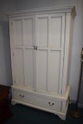 Laura Ashley Wardrobe with Drawer 130x62cm (AF, one door stuck)