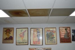 5x Reproduction Music Posters