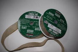 *2x Rolls of Kirkland Gold Wire Edged Ribbon 50-yards