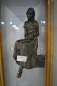 Bronze Effect Figure of a Seated Lady