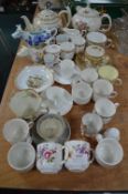 Vintage Cups, Saucers, Cow Creamers, and Teapots, etc.