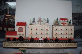 *Wooden 3D LED Christmas Train Advent Calendar