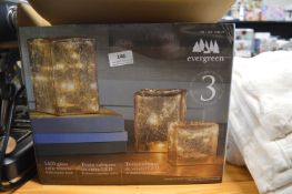 *Evergreen LED Glass Cube Towers (one damaged)