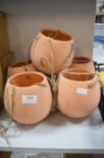 5x Terracotta Hanging Planters