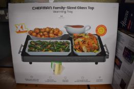 *Chefman Family Size Glass Topped Warming Tray 53x41cm