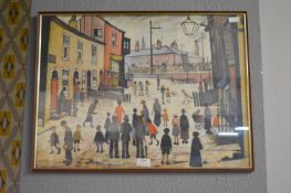Framed Lowry Street Scene Print