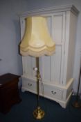 Floor Standing Brass Lamp with Shade