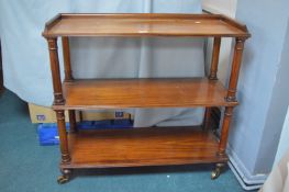 Mahogany Three Tier Shelf Unit