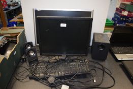 Dell & Acer Monitors, Keyboard, and Logitech Speakers