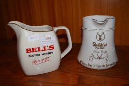 2x Pub Whiskey Water Jugs