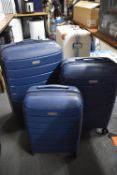 *Rock Navy 3pc Luggage Set
