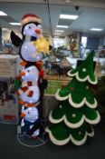 *Christmas Stacked Penguin LED Tower plus Christmas Tree