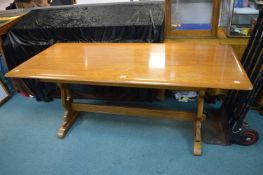 Large Light Oak Refectory Table 6ft x 32”