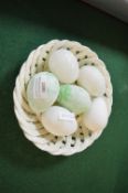 Basket of Alabaster Eggs