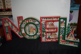 *Christmas 3D Cutout Letters “NOEL”