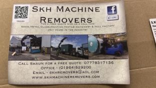 ***Please see the images attached to this lot for assistance in Loading/ Removal of Heavy