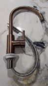 *Franke Brushed Copper Swanneck Monobloc Tap