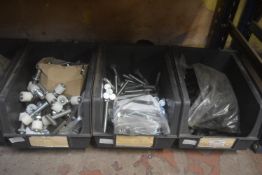 *3x Plastic Storage Bin and Contents