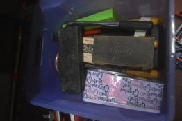 Mixed Box of Assorted Tools Including Callipers, Drill Bits, Chisels, etc.