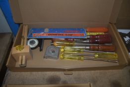 Selection of Woodworking Tools and Socket Wrenches