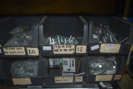 *6x Plastic Storage Bin and Contents