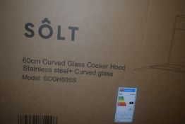 *Solt 60cm Curved Glass Cooker Hood