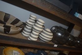 *Contents of Shelf to Include Assorted Vases, Bowls, and Other Glassware