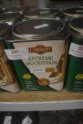 2x 1L Tins of Liberon Extreme Wood Stain Medium Oak