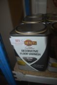 3x 1L Tins of Liberon Decorative Floor Varnish Melting Metallic
