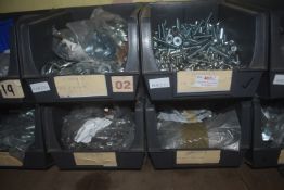 *4x Plastic Storage Bin and Contents