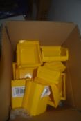 ~20x Yellow Plastic Component Bins
