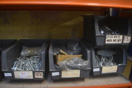 *4x Plastic Storage Bin and Contents