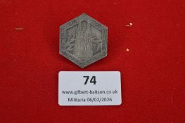 German Cologne (Köln) commemorative badge, hexagonal form depicting Cologne Cathedral, dated 1876–