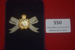 German First World War veterans’ association badge, crossed ribbons inscribed “Kriegerbund” and “