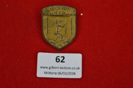 German commemorative Volksfest Kappeln badge dated 19.7.36. Shield-shaped pressed metal badge