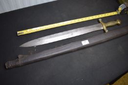 French infantry short sword (gladius pattern), with broad single-edged blade of shallow curve,