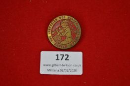 German patriotic commemorative tinnie, circular form with central emblematic scene and surrounding