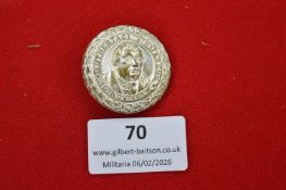 German commemorative badge marking Luthertag, Pirmasens, 10 Nov 1933, circular white-metal badge