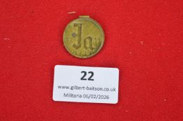 German Third Reich Tag der Arbeit commemorative badge, circular brass example with stylised Gothic